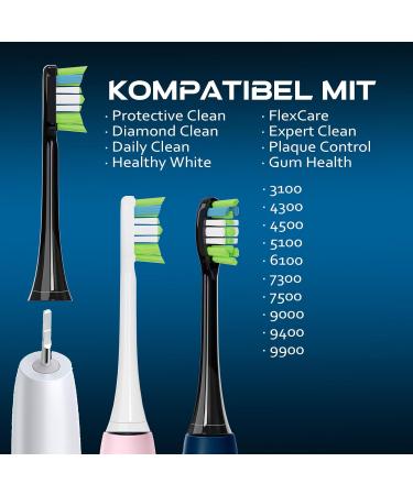 Ayaitee Replacement Brushes for Philips Sonicare ProtectiveClean 4500 4300 3100 | Medium W-Bristles Brush Heads | 8 Pack - Optimal Cleaning & Compatibility - Buy Online on GoSupps.com