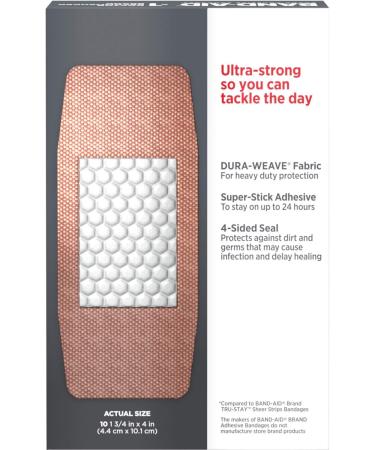 Band-Aid Extra Tough-Strips Adhesive Bandages 1-3/4-Inch 10 Bandages (Pack of 6) - Buy Online on GoSupps.com