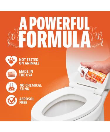 Angry Orange Toilet Spray - 6oz Bathroom Odor Eliminator & Air Freshener - Citrus Orange Spice Deodorizer for Pet Poop and Home Use - Buy Online on GoSupps.com