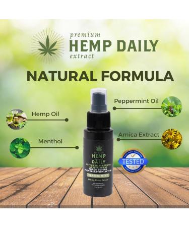 Earthly Body Hemp Daily Ultimate Strength Active Spray | Muscles Joints Back and Knee Hemp Spray with Essential Oils | Vegan Organic Ingredients | Classic Mint 2 Fluid Ounces Classic Mint 2 Fl Oz (Pack of 1) - Buy Online on GoSupps.com