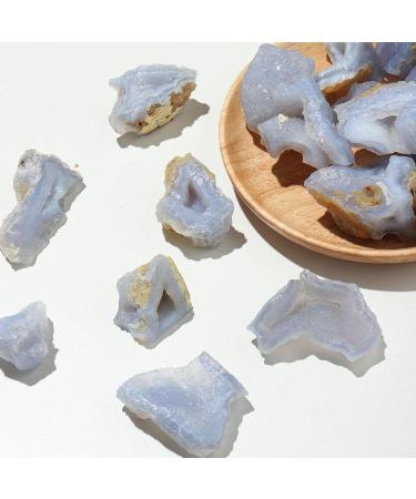Blue Chalcedony Agate Rough | Blue Chalcedony Agate Rough | Rocks Tumbling Gemstone Reiki Wicca Witchcraft Balance Energy Meditation Febuy - Buy Online on GoSupps.com
