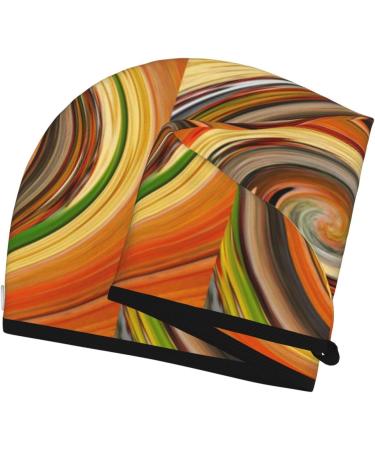 Hair Towel Wrap for Quick Drying | Colorful Swirl Hair Drying Turban with Button - Perfect Head Towel for All Hair Types - Buy Online on GoSupps.com