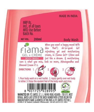Buy Fiama Body Wash - Ashwagandha & Almond Cream 200ml | Nourishing & Hydrating | International Shipping Available - Buy Online on GoSupps.com