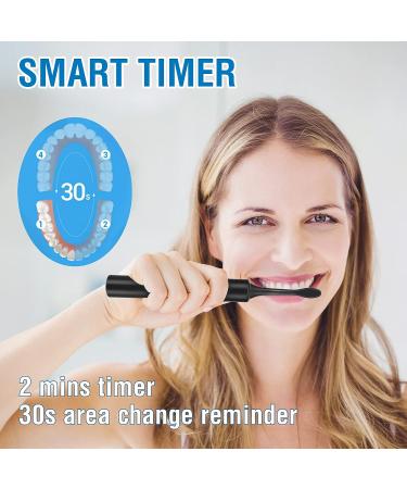 MOPIKO Travel Electric Toothbrush Kit - Sonic Rechargeable Toothbrush for Adults, Teens & Kids - Smart Whitening Power Toothbrush with USB-C (Black) - Buy Online on GoSupps.com