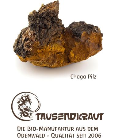  Tausendkraut Organic Chaga Mushroom Powder Premium quality from wild collection (200 g) Vital Estonian mushroom for mushroom coffee and tea Chaga mushroom purchased from St. John's wort - Buy Online on GoSupps.com