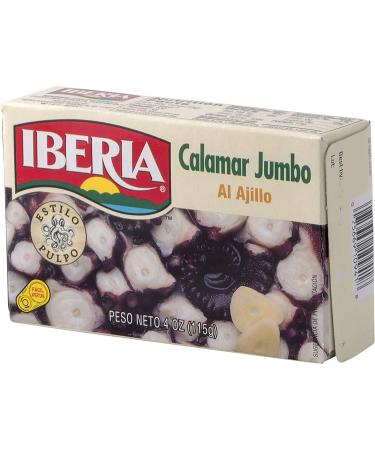 Iberia Jumbo Calamari in Garlic Sauce 4 oz - Octopus Style, Premium Quality Seafood - Buy Online on GoSupps.com
