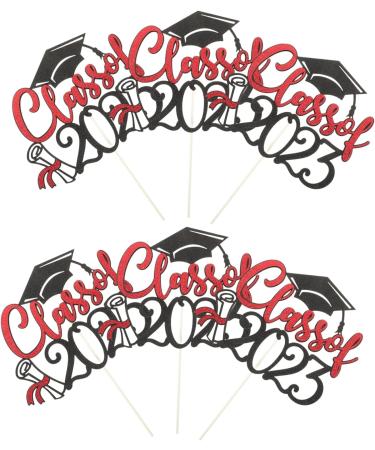 INOOMP 24 Pcs 2023 Graduation Arrangements Class of 2023 Happy Graduation Congrats Grad Glitter Graduation Topper Graduation Party Graduation 2023 Grad Party Decoration Paper Cake - Buy Online on GoSupps.com