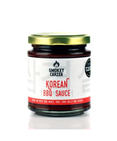 Korean Barbecue Sauce | The Smokey Carter | Great Taste Award Winner | Umami-rich condiment/marinade with gochujang sesame soy miso and roasted garlic.