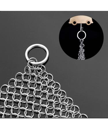 Cast Iron Cleaner Ring - Stainless Steel Scrubber & Grill Scrub for Dutch Ovens & Frying Pans | Effective Chain Network Cleaning Tool - Buy Online on GoSupps.com