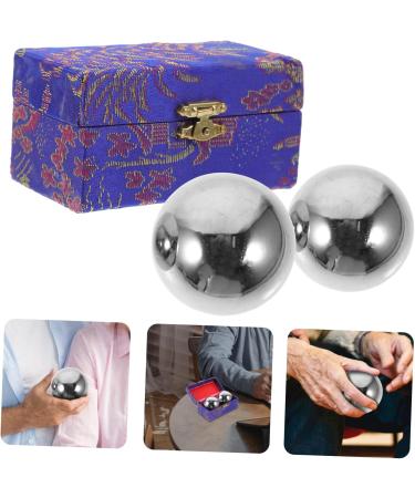 Marmerdo 2-Pack Brass Baoding Fitness Handballs for Seniors | Massage & Relaxation Iron Balls for Optimal Wellbeing - Buy Online on GoSupps.com