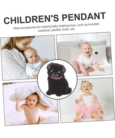 COHEALI 10pcs Dog Beads - Black Silicone Baby Chew Accessories 3.1x2.3cm - Buy Online on GoSupps.com