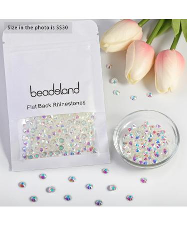 Buy Beadsland 288 Pieces Flat Back Rhinestones & Nail Crystals - SS30 Transparent (6.4-6.6mm) for Stunning Nail Designs - International Shipping Available - Buy Online on GoSupps.com