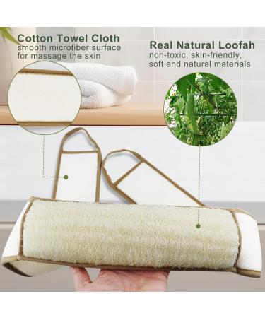 50 Inch Extra Long Loofah Back Scrubber | Exfoliating Natural Loofah Pads for Deep Clean & Rejuvenation | Ideal for Men & Women | Adhesive Hook Included - Buy Online on GoSupps.com