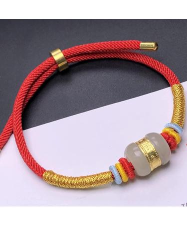 Feng Shui wealth Bracelet Jade bead bracelet Natural Gems Stones Bracelet Lucky Charm Bracelet for Women Men Red String Bracelet Crystal Attract Wealth Money Good Luck Cinnabar ( Color : ( Color : Gol Gold - Buy Online on GoSupps.com