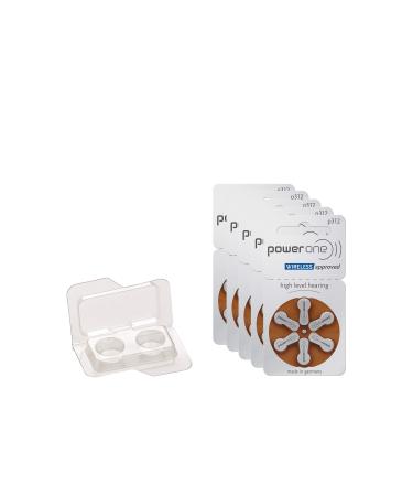 wns-emg-world Big Box Pack Powerone Type 312 hearing aid battery Zinc Air PR41 ZL3 30 pieces