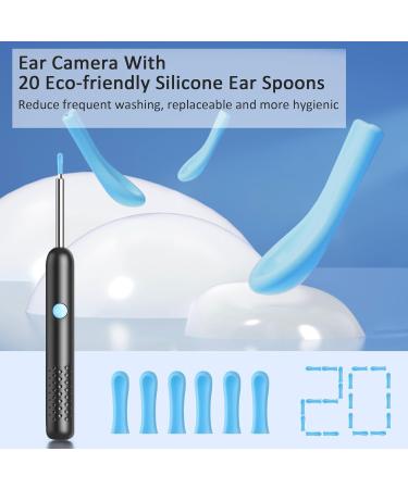 Ear Wax Removal Tool Camera Ear Cleaner with Camera and 6 LED Light 1080p HD Ear Scope Ear Cleaning kit 9 Ear Tools and 20 Ear Replacement Tips for iOS & Android (Black) - Buy Online on GoSupps.com
