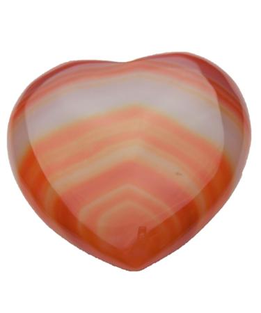Steinfixx - Gem Stone Herz I Heilstein I Gl cksstein I Chakra -Stein I Taschenstein |Massage stone |Gift for the loved ones (Carneol)