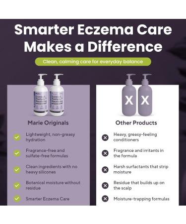 Marie Originals Eczema & Psoriasis Nourishing Shampoo and Conditioner Bundle Itchy Scalp Relief Dry Scalp Shampoo & Hydrating Conditioner with Tea Tree Lavender & Peppermint 8 oz Each - Buy Online on GoSupps.com