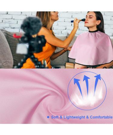 Noverlife Pink Shortie Makeup & Beard Shaving Cape | Salon Styling Bib for Barber & Beautician - Buy Online on GoSupps.com