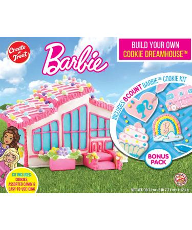 Create-A-Treat Gingerbread House Cookie Kit, Barbie Vanilla Cookie Dreamhouse and Barbie™ Vanilla Cookie Decorating Kit, 39.71 oz