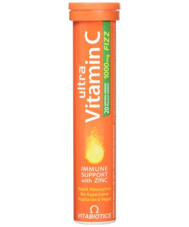 Vitabiotics Ultra Vitamin C Effervescent with Zinc - 20 Tablets - Buy Online on GoSupps.com
