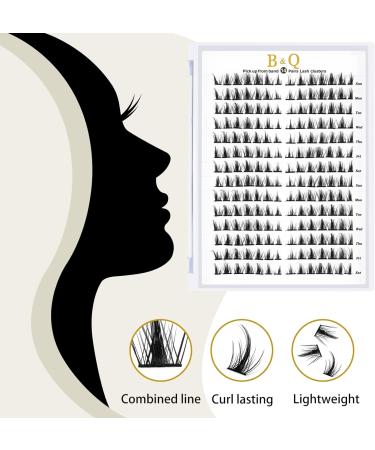 72pc D Curl Natural Eyelash Cluster Extensions | Soft & Fluffy DIY Lash Clusters - B&Q Cluster Lashes - Buy Online on GoSupps.com