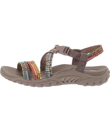 Skechers Women's Reggae-Sew Me-Boho Woven Slingback Sandal Taupe- Size 8 - Buy Online on GoSupps.com