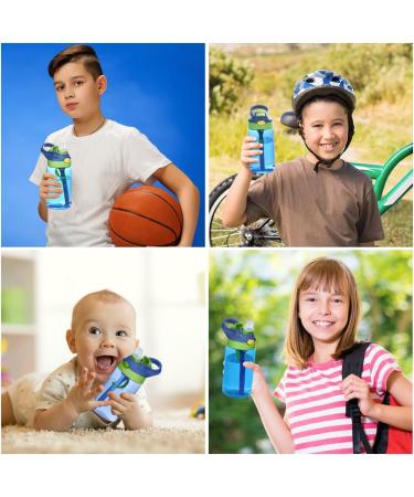 Ainiv Sippy Cup 480ML/16OZ Kids Drink Bottle with Straw - Leak-Proof BPA-Free for Home, School, Outdoor - Blue (Cleaning Brush Included) - Buy Online on GoSupps.com