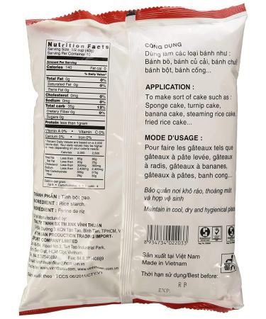 Vinh Thuan Rice Starch 14.1oz (3-Pack) - Premium Bot Gao for Cooking & Baking - Buy Online on GoSupps.com
