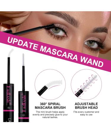 Fadlash Eyelashes Bond & Seal - Waterproof Cluster Lashes Glue Strong Hold for DIY Extensions 48-72 Hr Latex-Free Sensitive Eyes - 0.2oz + 0.2oz - Buy Online on GoSupps.com