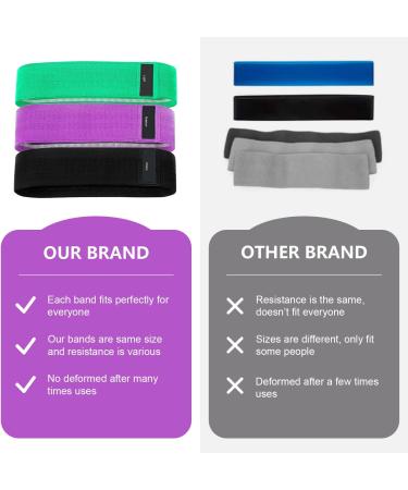 Knit Fitness Straps & Resistance Bands for Yoga Strength Training & Gymnastics - Green Purple Black Options Available | Worldwide Shipping - Buy Online on GoSupps.com