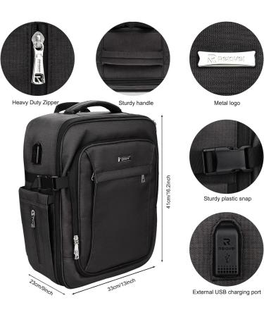 Relavel Professional Makeup Backpack - Extra Large Travel Train Case for Women - Cosmetic Organizer and Brush Holder - Large Black - Buy Online on GoSupps.com