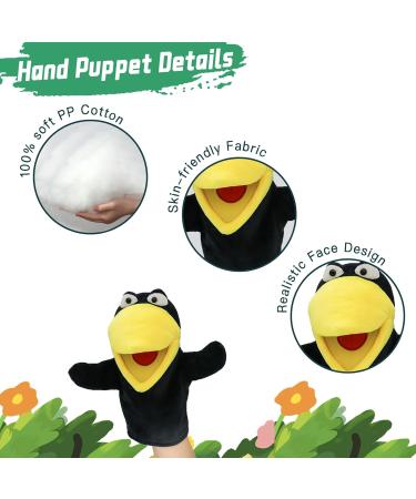 Lilizzhoumax Simulation Crow Hand Puppet Plush Toy - Interactive Early Education Toy & Gift for Kids - Buy Online on GoSupps.com