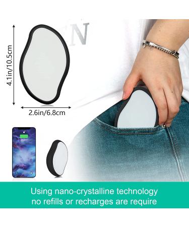 Crystal Hair Eraser - Reusable Painless Exfoliation Tool for Hair Removal | Fast & Easy | Women and Men | Black Crystal - Buy Online on GoSupps.com