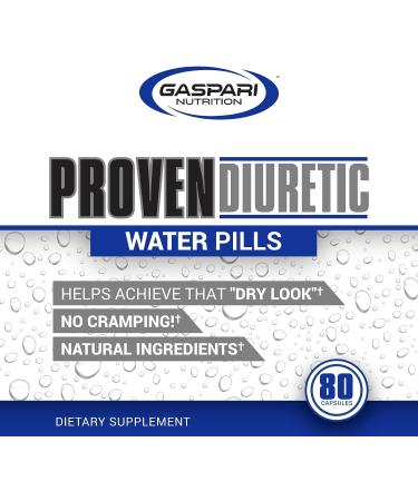 Gaspari Nutrition Proven Diuretic Bodybuilding Supplement - Fast Water Shedding, Dry Look, Natural Ingredients, 80 Capsules - Buy Online on GoSupps.com