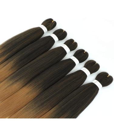Pre-stretched Braiding Hair Easy Braid 6 Packs Professional Kanekalon Synthetic Fiber Crochet EZ Braids Yaki Texture Braiding Hair Extensions(1B/27/613 20 inch) 20 Inch (Pack of 6) T1B/27/613 - Buy Online on GoSupps.com