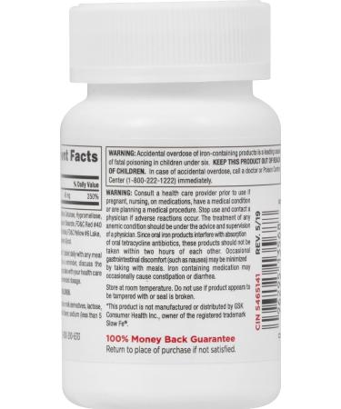 Leader Slow Release Iron 45MG Tablets 60 Ct. Gentle on Stomach Supports Red Blood Cells 60 Iron - Buy Online on GoSupps.com