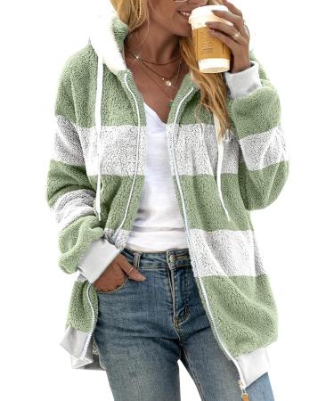 Shop Hanxiulin Women's Fleece Plush Jacket - Fluffy Warm Zipper Wool Coat in 5XL Green | Lightweight & Elegant Quilted Design - Buy Online on GoSupps.com
