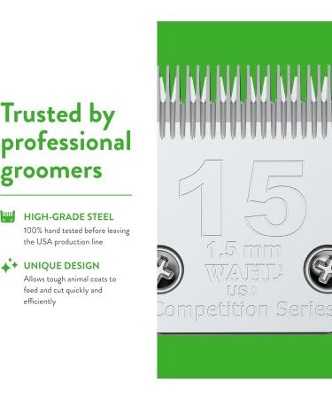 WAHL Competition Replacement Blade Set No. 15 | High Precision Clippers for Grooming | International Shipping Available - Buy Online on GoSupps.com