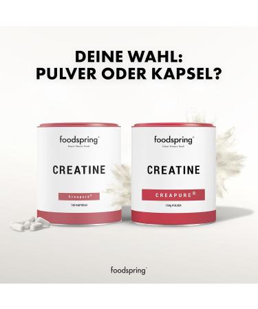 Foodspring Creatine Powder - Pure Monohydrate for Muscle Building & Strength | Vegan Dye-Free 150g - Buy Online on GoSupps.com