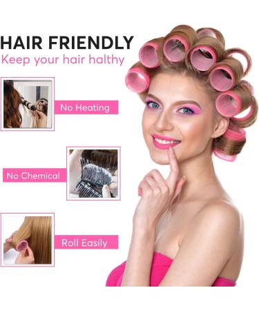 Yes Cart 37 Pcs Hair Rollers With Clips -18 Rollers For Hair Volume (48+36+25mm) Rollers Short hair & Long Hair 12 Clips 2 Combs 1 Braid Device | Velcro Rollers For Hair Curlers Rollers - Buy Online on GoSupps.com
