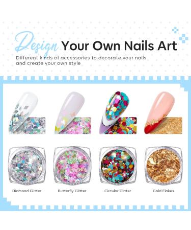 Modelones 59 Pcs Poly Nail Gel Kit Starter - Pastel Spring Colors Poly Nail Extension Gel with 6W Nail Lamp and Nail Art Accessories - Ideal for Beginners - Buy Online on GoSupps.com