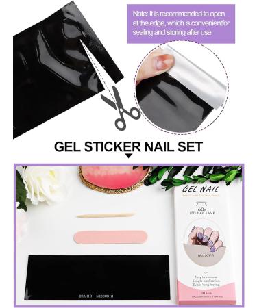 Kalolary 20PCS Glitter Purple Nail Gel Polish Strips - Self-Adhesive Full Wraps | Nail Stickers for UV/LED Lamp | Cured Gel Nail Decals - Buy Online on GoSupps.com
