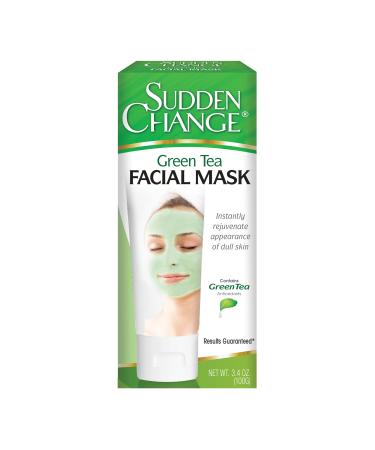 Sudden Change Green Tea Facial Mask   Diminish Wrinkles  Puffiness & More - Improve Texture  Purify Pores & Remove Excess Oil   Made with Antioxidants - Cooling Sensation for Relaxation (3.4 oz)