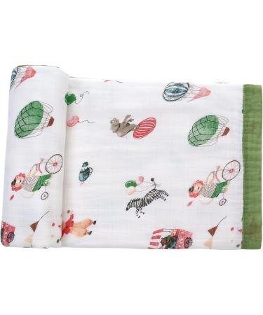 Amo Nenes Baby Swaddle Blanket | Large 110x150 cm Muslin Cloth | Soft Breathable Bamboo Cotton Wrap for Newborns | Double Layer Animals Print - Buy Online on GoSupps.com