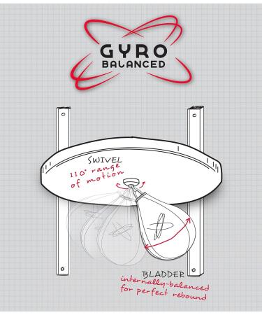 TITLE Boxing Gyro Balanced Speed Bag - Black M (6 x 9) - Buy Online on GoSupps.com