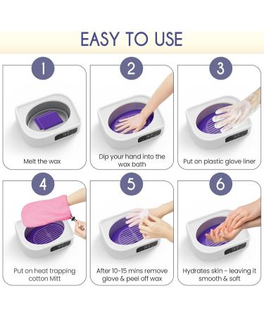 Wattne Machine cire de paraffine pour mains et pieds Kit hydratant avec minuterie automatique et contr le de pr cision de la temp rature bain de cire de paraffine pour l'arthrite soins de la - Buy Online on GoSupps.com