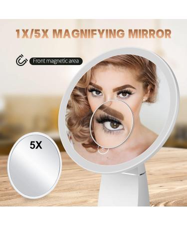 SLIMOON 8.66 Large Vanity Mirror with Lights and Detachable 5X Magnifying Mirror | Rechargeable LED Makeup Mirror with Wireless Charger - Buy Online on GoSupps.com