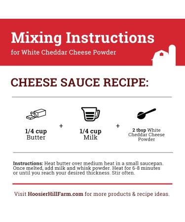 Hoosier Hill Farm Premium White Cheddar Cheese Powder - 1 lb (Gluten Free, rBGH & rBST Free) - Buy Online on GoSupps.com