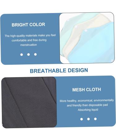 Hemoton 3Pcs Washable Cloth Menstrual Pads Set - Durable Sanitary Napkins for Women with Wings - Aunt Towel Liner Pul - Buy Online on GoSupps.com